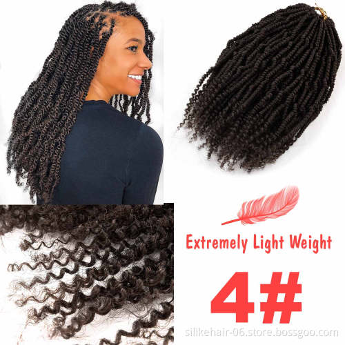 2020 Hot Selling High Quality Twist Crochet  Hot Selling 12" 18 inch 70g colorful kinky twist Crochet Braid for African Market